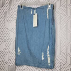 Lucy Paris Jean Skirt Sz Medium